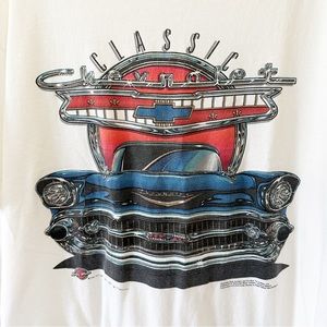 Vintage 1995 Ralph White Classic Chevrolet Shirt, No Tag See Measurements (Lg)